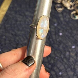 Reeling size 9 moonstone ring